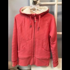Zella Hooded Fuzzy Zip-Up Jacket - Women’s Medium